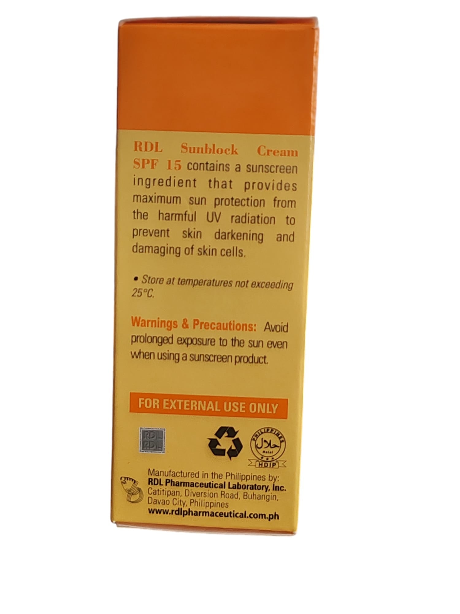 Crème solaire RDL