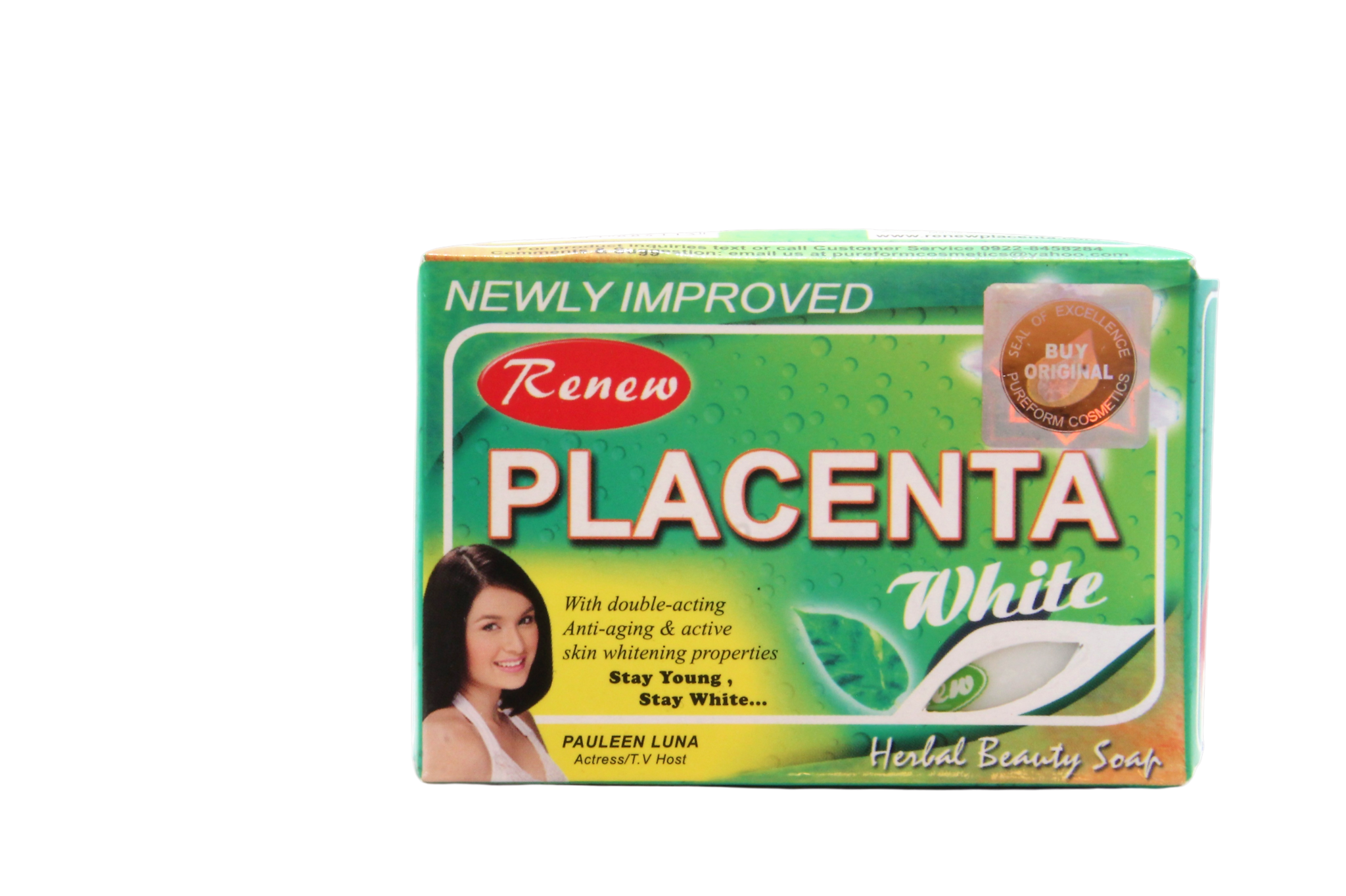 Renew Placenta White Skin Lightening & Anti-Aging Soap – Verhelderende & Verjongende Zeep – Helpt Donkere Vlekken te Verminderen, Egaliseert de Huidtint & Ondersteunt een Gladde, Stralende & Jeugdige Huid