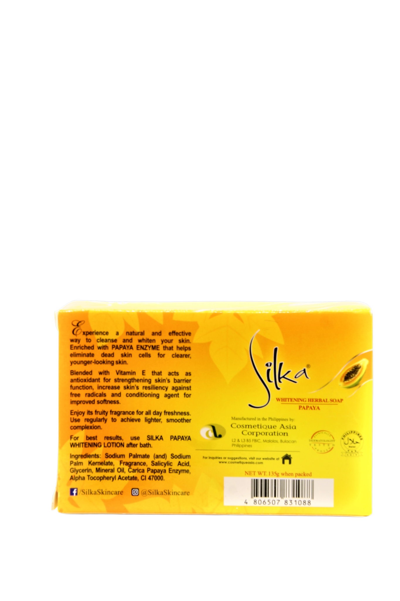 Savon éclaircissant à la papaye Silka 135gr