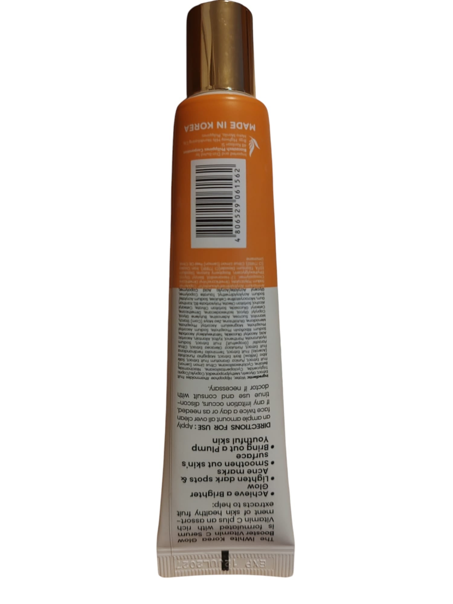 White Korea Vitamin C Glow Booster Serum – 40 ml – Verhelderend & Hydraterend Serum – Helpt Donkere Vlekken te Verminderen, Egaliseert de Huidtint & Verfrist de Huid – Voor een Stralende, Gladde & Gezonde Teint