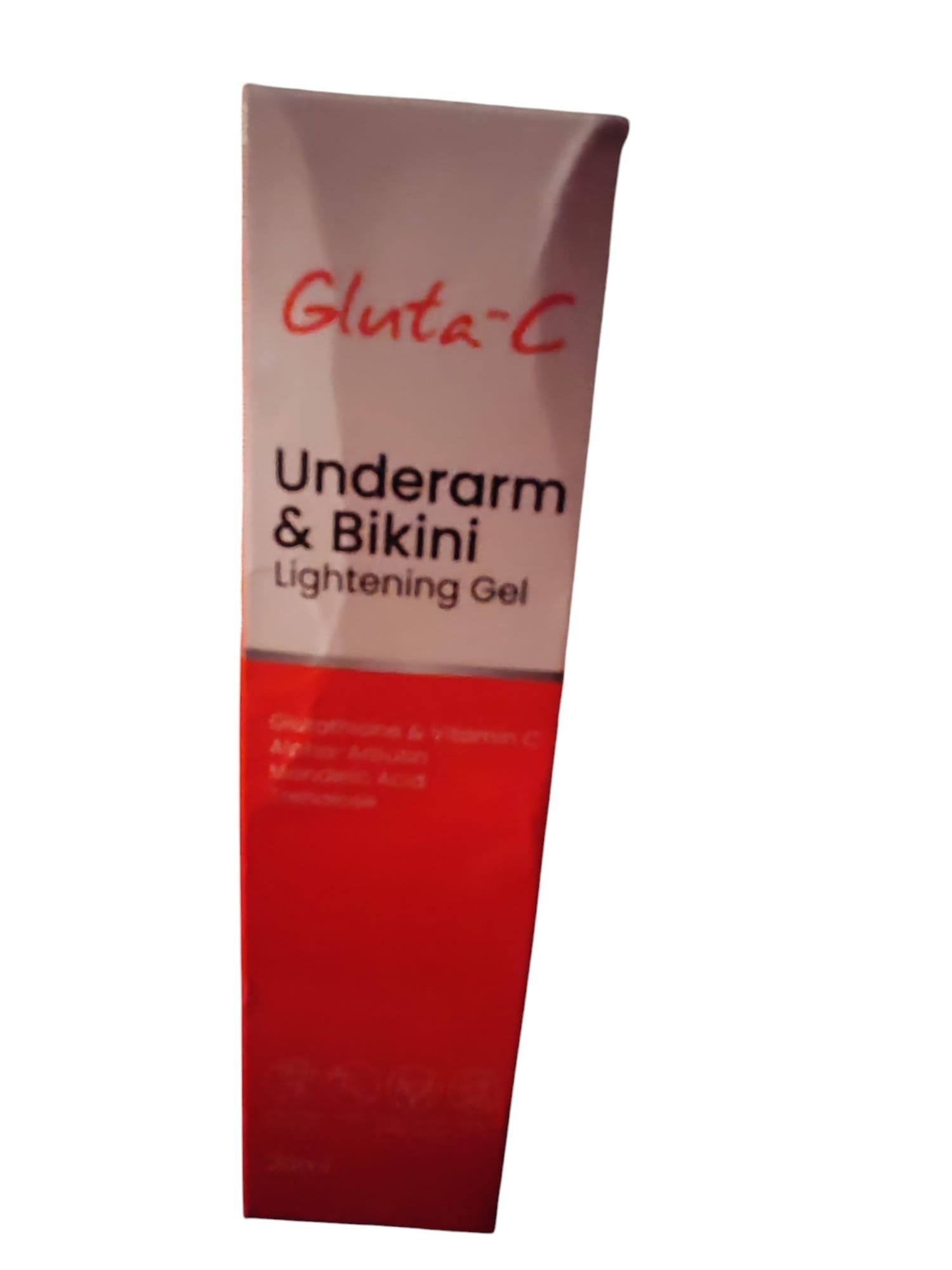 Gluta-C Armpit & Bikini Line Lightening Gel – Verhelderende & Verzachtende Gel – Helpt Donkere Vlekken te Verminderen, Egaliseert de Huidtint & Hydrateert – Voor Zachte, Stralende & Gezonde Oksel- en Bikinihuid