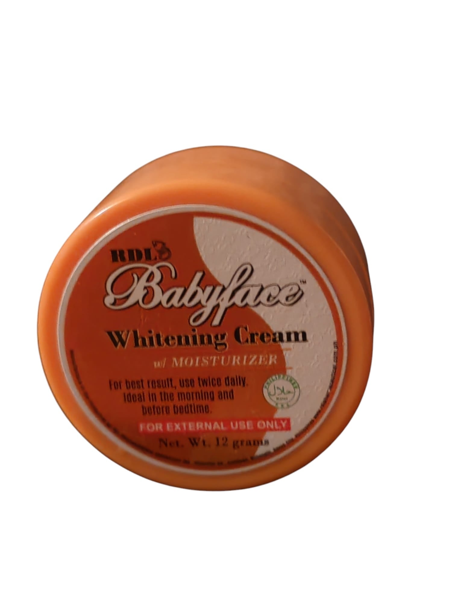 Crème visage blanchissante RDL Babyface avec hydratant 12 grammes