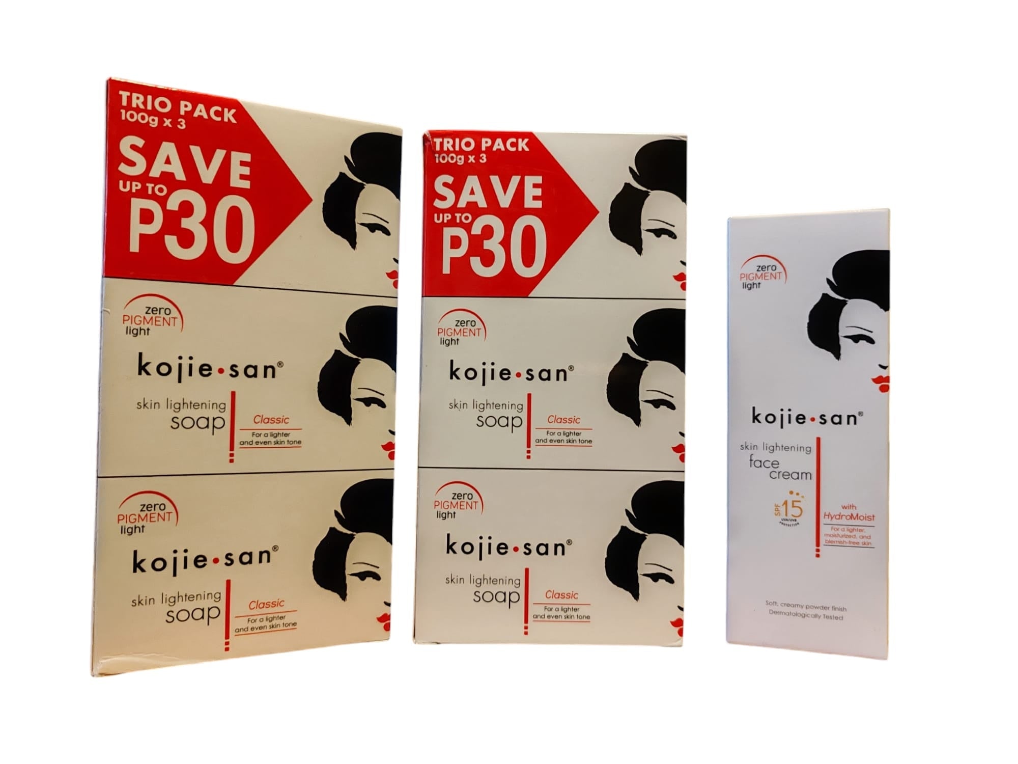 Kojie San 2 3x100 et recevez 1 crème visage Kojie San GRATUITEMENT