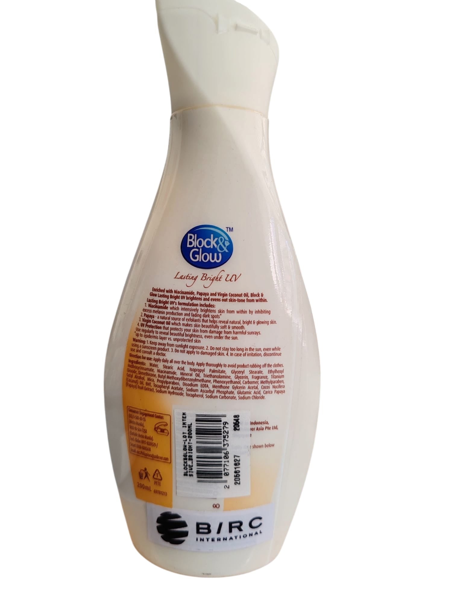 Protection solaire longue durée Block & Glow à la papaye 200 ml