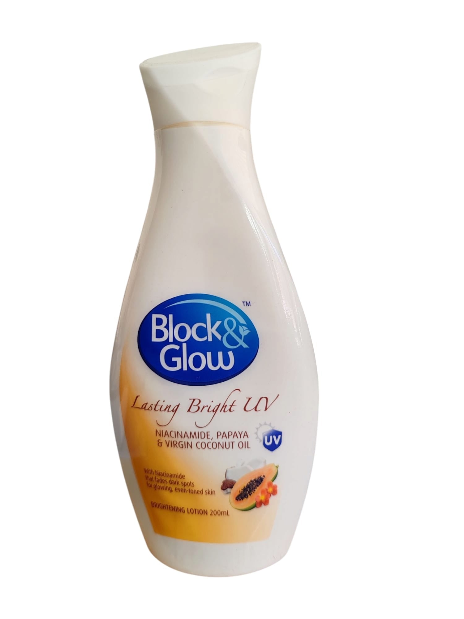 Protection solaire longue durée Block & Glow à la papaye 200 ml