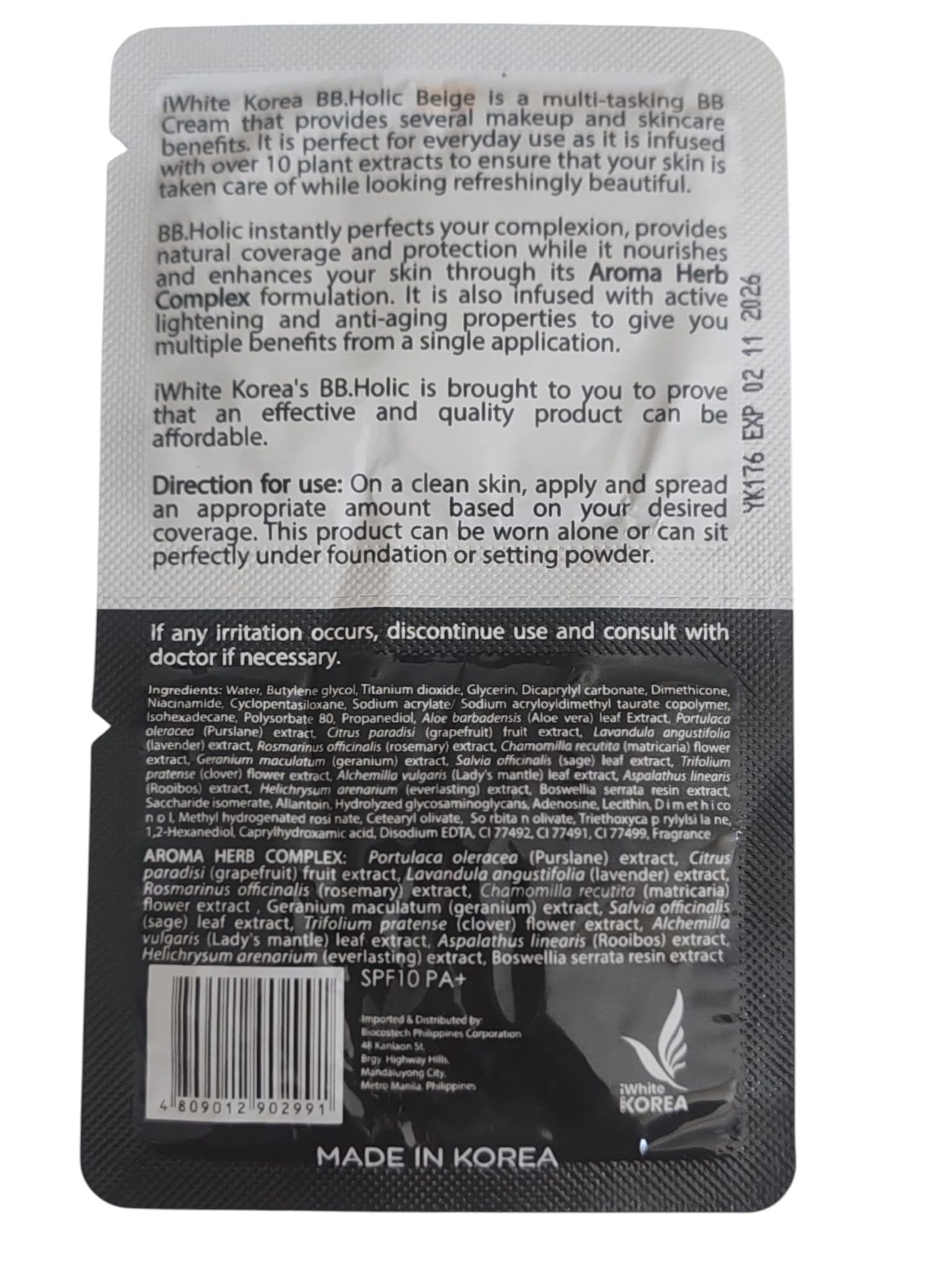 White Korea BB.Holic with Niacinamide