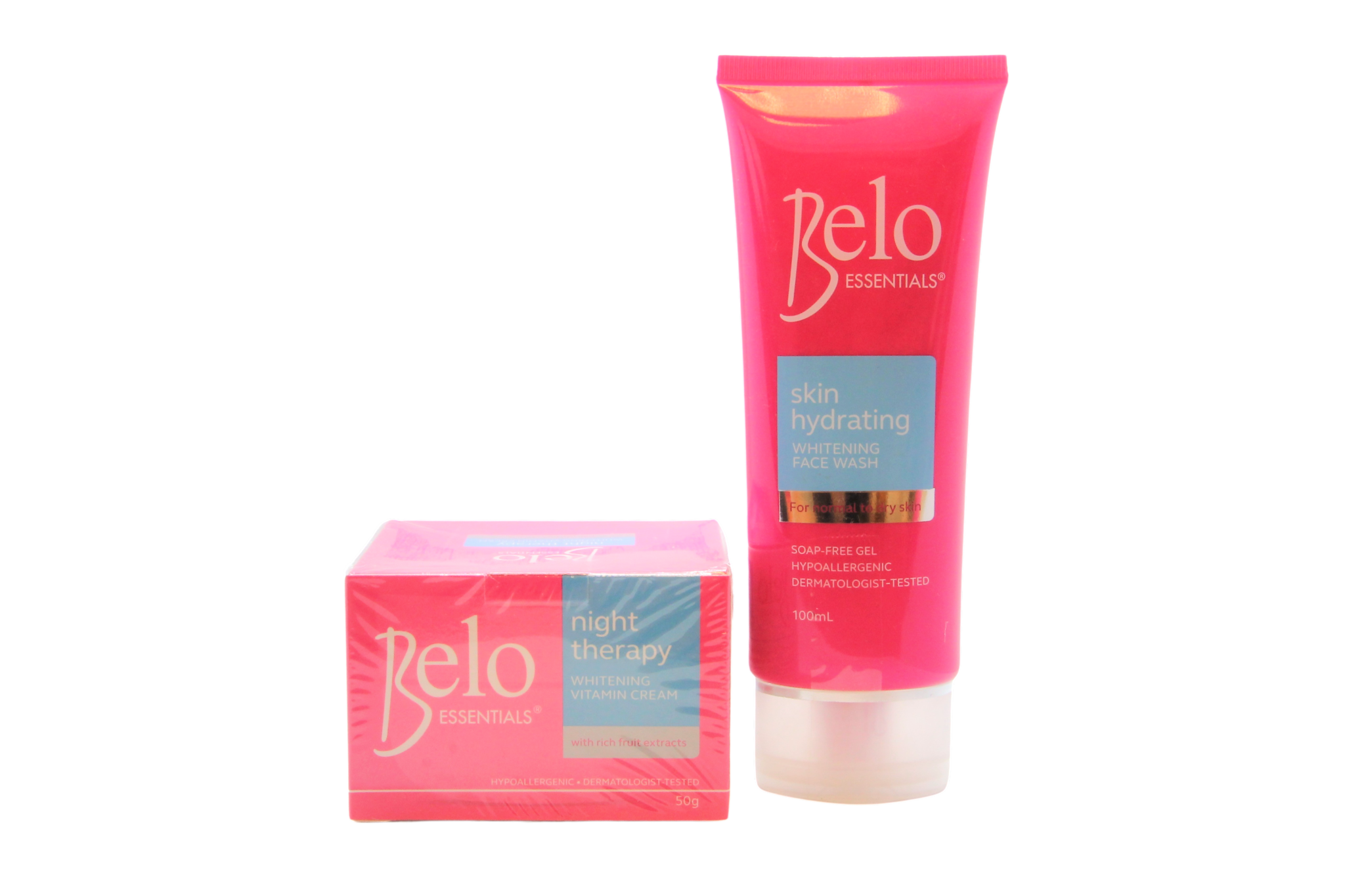 Forfait à prix réduit Belo nettoyant visage hydratant et crème de nuit vitaminée