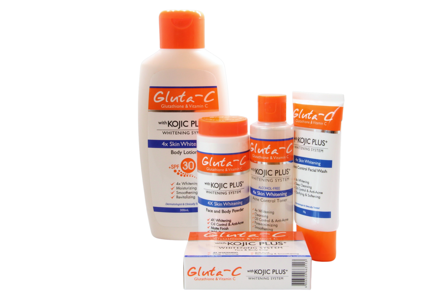 Pack économique Gluta-C, 4x éclaircissement de la peau, le coffret cadeau ultime