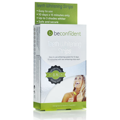 BeConfident Teeth Whitening Strips – Effectieve Tandbleekstrips – Verminderde Vlekken, Verhelderde Tanden &amp;amp; Geeft een Stralende Glimlach – Eenvoudig in Gebruik voor Thuis – Voor Witte, Gezonde &amp;amp; Zelfverzekerde Tanden