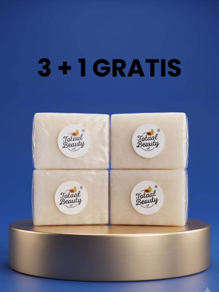 TotaalBeauty Premium Brightening Soap – 130 g – Gezichts- &amp; Lichaamszeep met Kojic Acid, Niacinamide, Alpha-Arbutin &amp; Glutathione – Helpt Donkere Vlekken te Verminderen, Egaliseert de Huidteint &amp; Reinigt Mild – Voor Dagelijkse Huidverzorging