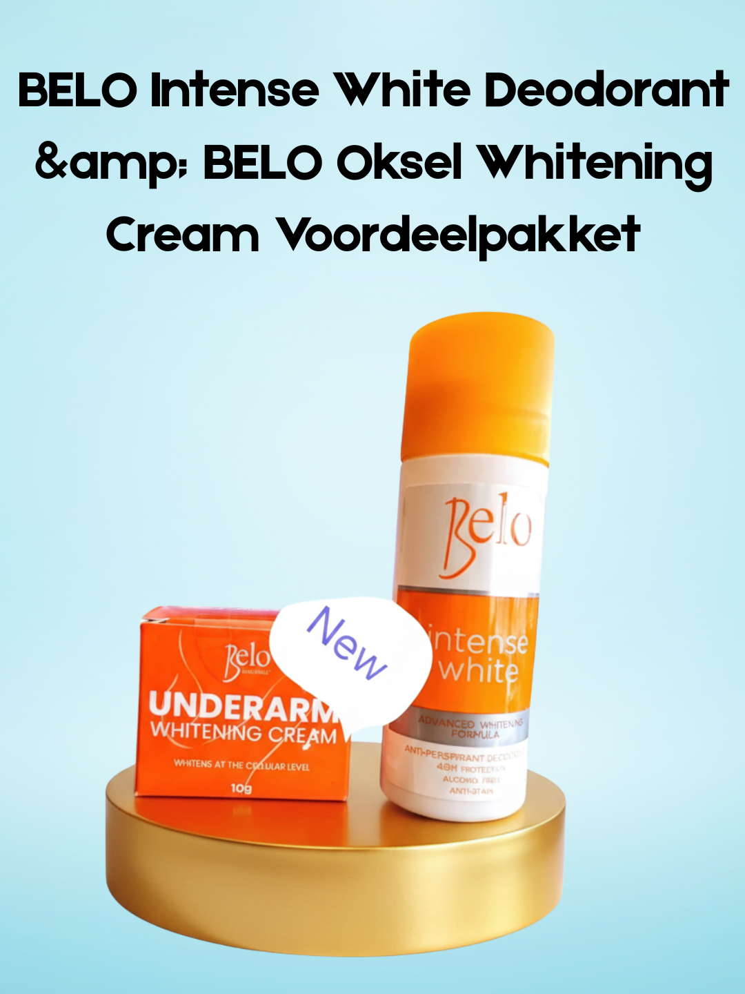 Pack économique Déodorant BELO Intense White et Crème Blanchissante pour les Aisselles BELO