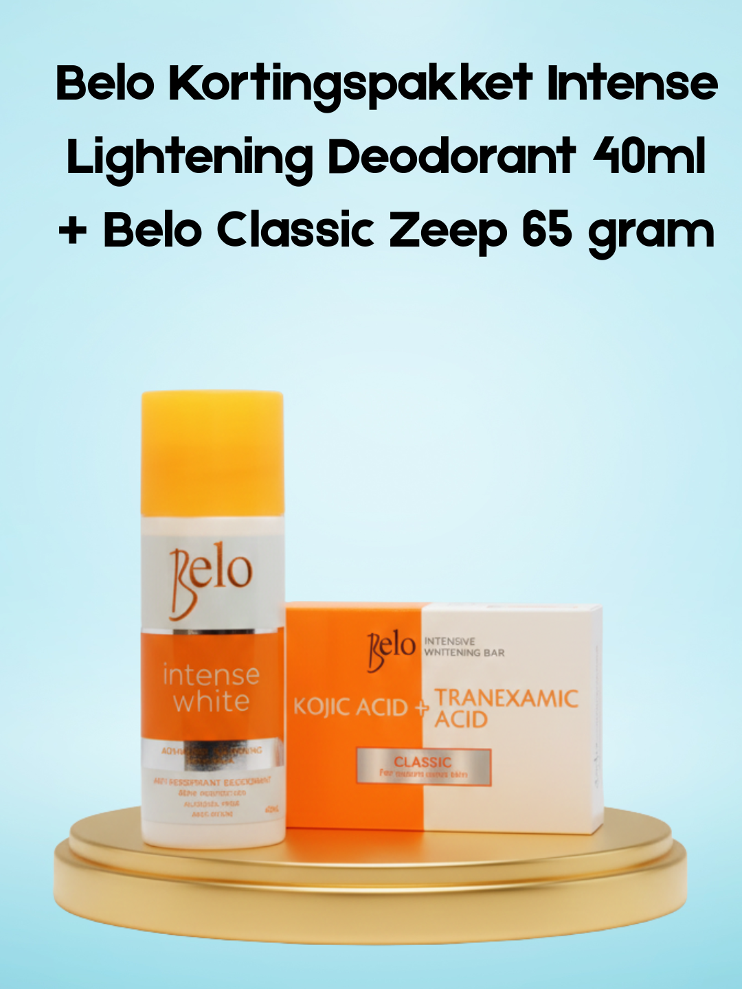 Belo Discount Package Déodorant Éclaircissant Intense 40 ml + Savon Classique Belo 65 grammes