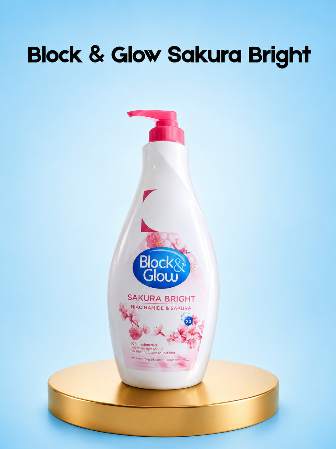 Block &amp;amp; Glow Sakura Bright – Verhelderende &amp;amp; Hydraterende Gezichtscrème – Verrijkt met Sakura-extract voor Egalisering van de Huidtint, Hydratatie &amp;amp; Stralende Glow – Voor een Zachte, Frisse &amp;amp; Gezonde Huid