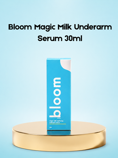 Bloom Magic Milk Underarm Serum – 30 ml – Verhelderend &amp;amp; Hydrateren Serum voor de Oksels – Helpt Donkere Vlekken te verminderen, Egaliseert de Huidtint &amp;amp; Verfrist – Voor Zachte, Stralende &amp;amp; Gezonde Okselhuid