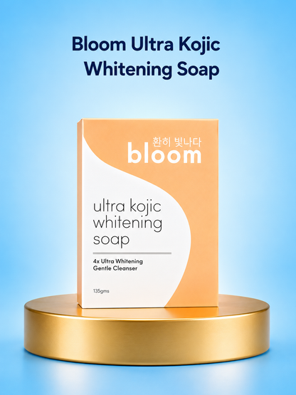 Bloom Ultra Kojic Whitening Soap – Verhelderende &amp; Reinigende Zeep – Helpt Donkere Vlekken te Verminderen, Egaliseert de Huidtint &amp; Verfrist – Voor een Gladde, Stralende &amp; Gezonde Huid