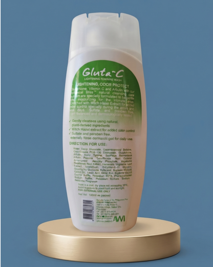 Gluta-C Feminine Wash Odor Protect – Zachte intieme reiniging die helpt ongewenste geurtjes te bestrijden, langdurige frisheid biedt en de huid comfortabel en schoon houdt voor een zelfverzekerd gevoel, elke dag.