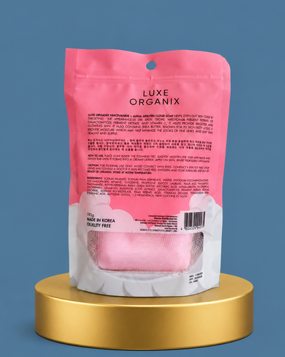 Luxe Organix Niacinamide + Alpha Arbutin Cloud Soap 100g ⭐ Verhelderende Zeep voor een Stralende en Egalere Huid