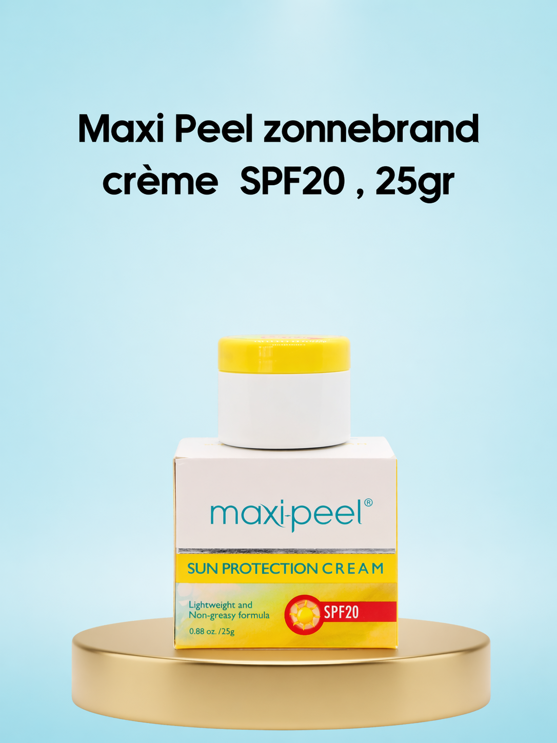 Maxi Peel zonnebrandcrème SPF20, 25gr