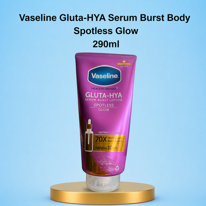 Vaseline Gluta-HYA Serum Burst Body Lotion – Spotless Glow – Verhelderende &amp; Intensief Hydraterende Body Lotion – Helpt Donkere Vlekken te Verminderen, Egaliseert de Huidtint &amp; Geeft een Stralende, Zachte &amp; Gezonde Huid