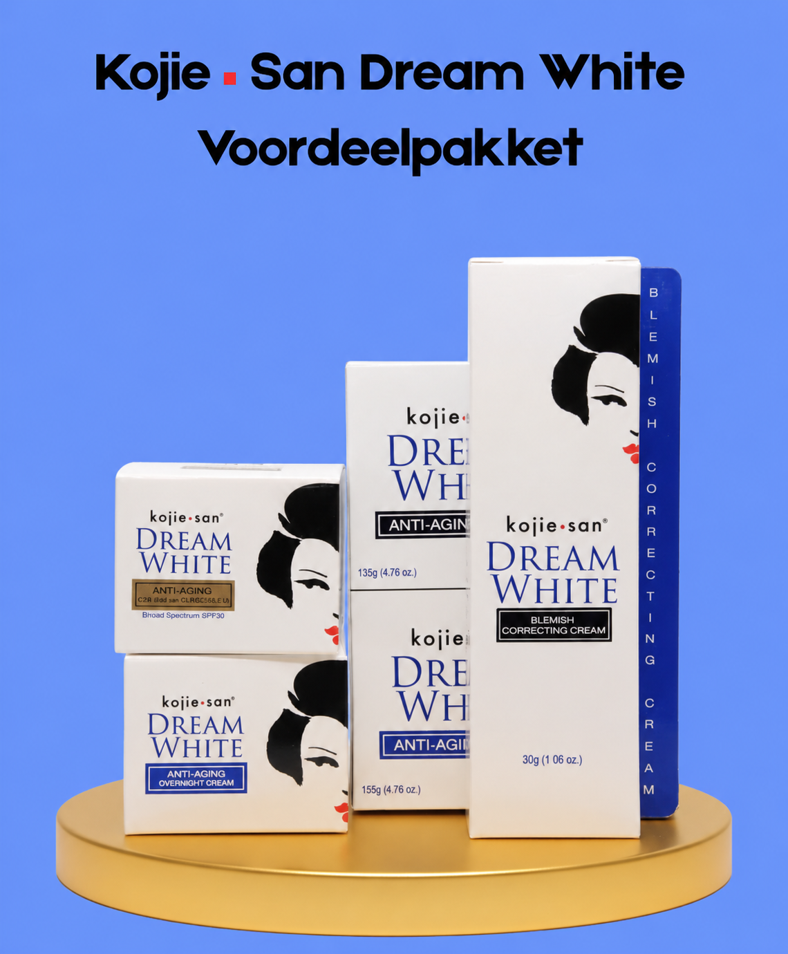 Kojie San Dream White Value Pack – Complete Verhelderende Huidverzorgingsset – verminderde Donkere Vlekken, Egaliseert de Huidtint &amp;amp; Ondersteunt Huidverjonging – Voor een Gladde, Stralende &amp;amp; Gezonde Huid