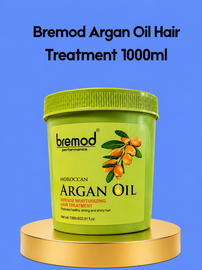 Bremod Argan Oil Hair Treatment – ​​Professionele Haarbehandeling met Arganolie – Intensieve Voeding &amp;amp; Herstel voor Droog en Beschadigd Haar – Verminderde Pluis, Verbeterde Glans &amp;amp; Zachtheid – Voor Sterk, Soepel &amp;amp; Gezond Haar