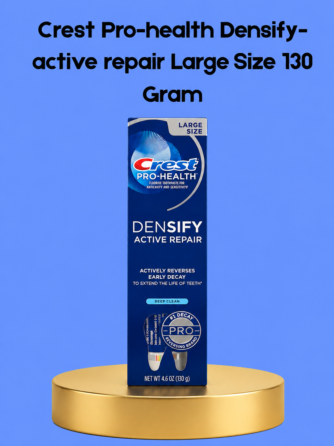 Crest Pro-Health Densify Active Repair – Groot formaat 130 g – Tandpasta voor Actief Herstel &amp;amp; Versterking – Beschermt Tandglazuur, verminderde Gevoeligheid &amp;amp; Bevordert Gezond Tandvlees – Voor Sterke, Gezonde &amp;amp; Stralende Tanden