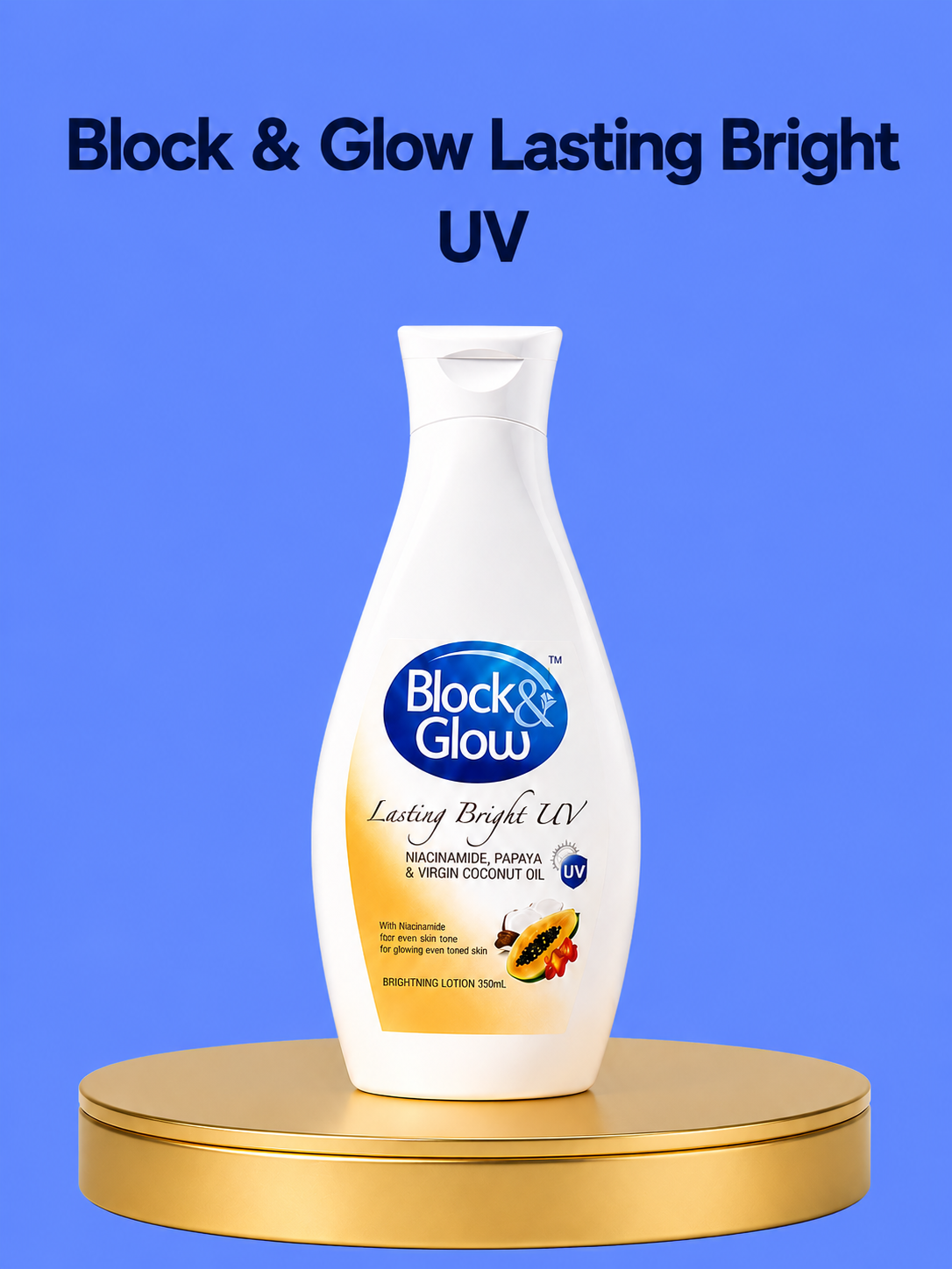Block &amp;amp; Glow Lasting Bright UV – Lichtgewicht Getinte Zonnecrème – Beschermt tegen UVA &amp;amp; UVB, Helpt de Huidtint te Egaliseren &amp;amp; Geeft een Stralende Finish – Hydrateert, Verfrist &amp;amp; Zorgt voor een Gezonde, Beschermde Huid 