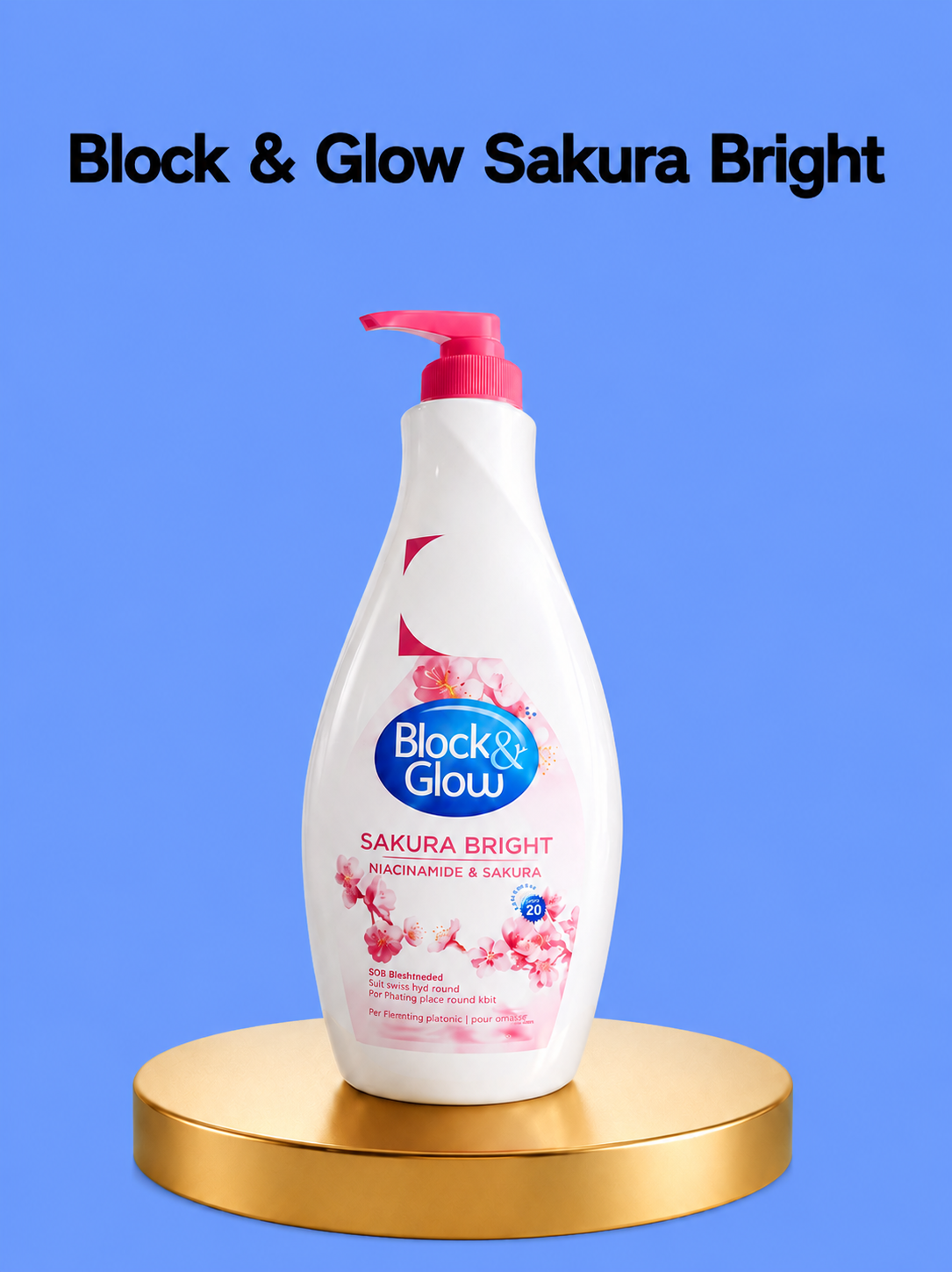 Block &amp;amp; Glow Sakura Bright – Crème hydratante et hydratante – Appliquer avec l&