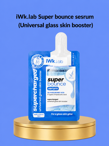 iWk.lab Super Bounce Serum – Universal Glass Skin Booster – Hydraterend &amp;amp; Verhelderend Serum – Verbeterde Huidtextuur, Geeft Intensieve Hydratatie &amp;amp; Straalt een Gezonde, Gladde Glow Uit – Voor een Frisse, Stralende &amp;amp; Soepele Huid