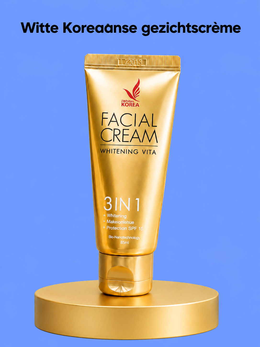 White Korea Facial Cream 3-in-1 Whitening Vita – 65 ml – Verhelderende &amp;amp; Voedende Gezichtscrème – Hydrateert, Egaliseert de Huidtint &amp;amp; Ondersteunt Huidherstel – Voor een Stralende, Gladde &amp;amp; Gezonde Huid