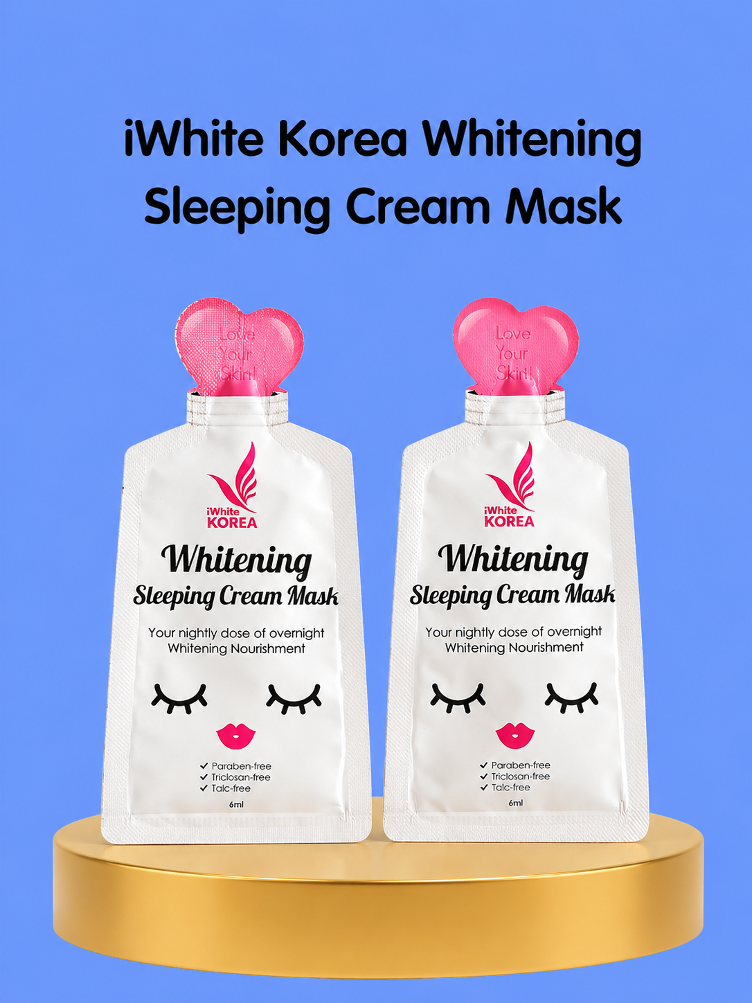 White Korea Whitening Sleeping Cream Mask – Intensief Verhelderend Nachtmasker – Hydrateert, Egaliseert de Huidtint &amp;amp; Vermindert Donkere Vlekken – Werkt tijdens de Nacht voor een Stralende, Gladde &amp;amp; Gezonde Huid