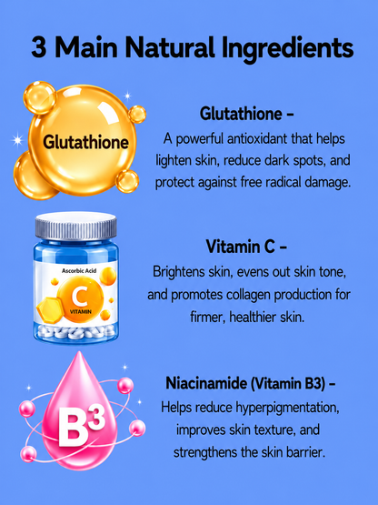 Gluta-C Voordeelpakket – Complete Verhelderende Huidverzorgingsset – Helpt Donkere Vlekken te verminderen, Egaliseert de Huidtint &amp;amp; Hydrateert Intensief – Voor een Stralende, Gladde &amp;amp; Gezonde Huid