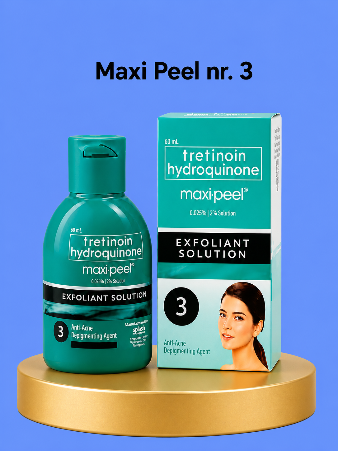 Maxi Peel No. 3 – Verhelderende &amp;amp; Exfoliërende Huidverzorging – Helpt Donkere Vlekken te verminderen, Egaliseert de Huidtint &amp;amp; Verbeterd de Huidtextuur – Voor een Gladde, Stralende &amp;amp; Gezonde Huid