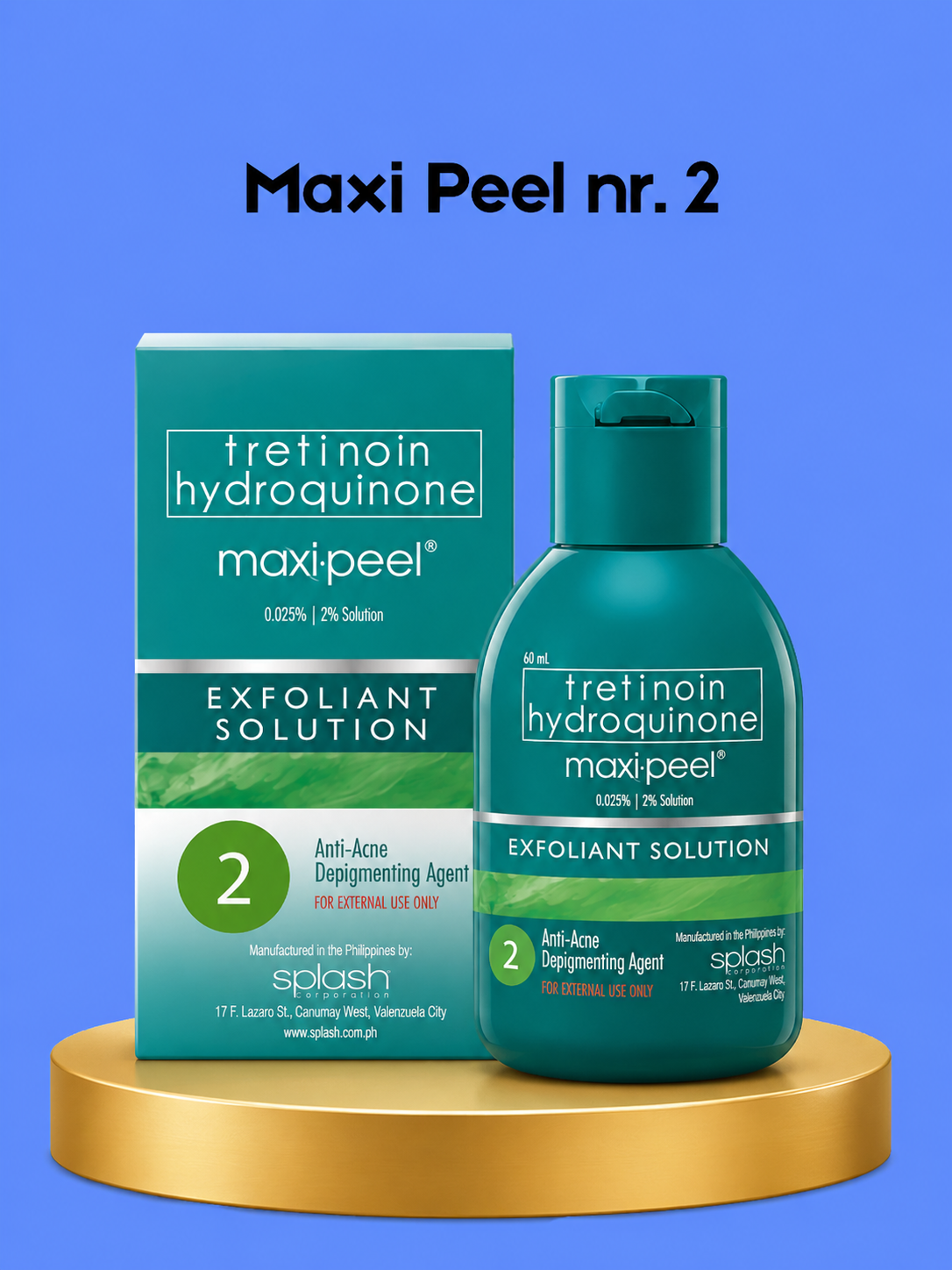 Maxi Peel No. 2 – Verhelderende &amp;amp; Exfoliërende Huidverzorging – Helpt Donkere Vlekken te verminderen, Egaliseert de Huidtint &amp;amp; Verbeterd de Huidtextuur – Voor een Gladde, Stralende &amp;amp; Gezonde Huid