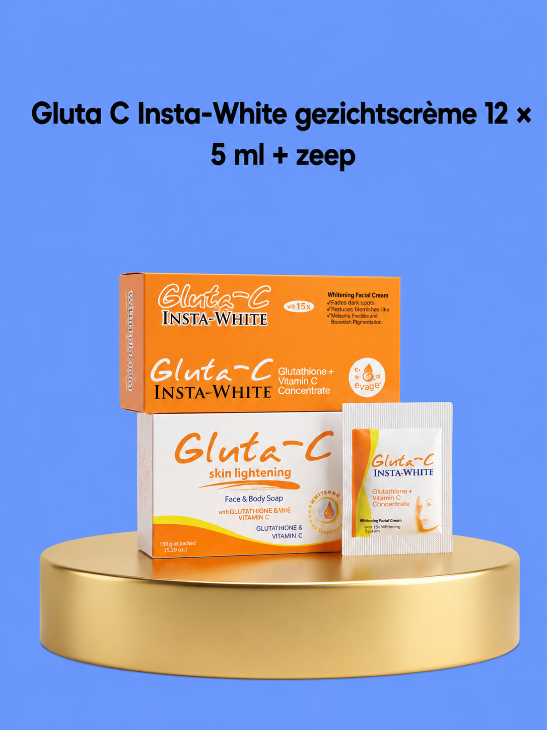 Gommage corporel éclaircissant intense Gluta-C 120 g + savon
