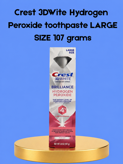 Crest 3D White Hydrogen Peroxide Tandpasta – Groot formaat 107 g – Verwijdert Vlekken, Verheldert Tanden &amp;amp; Beschermt Tandglazuur – Voor Witte, Gezonde Tanden en een Frisse, Stralende Glimlach