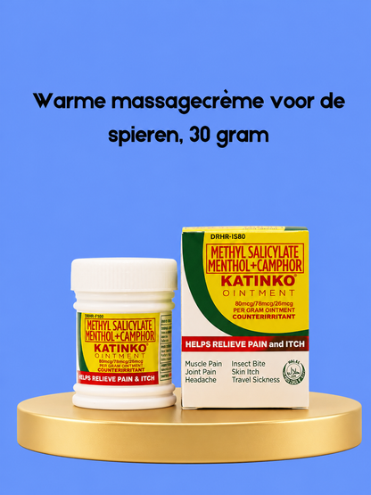Crème de massage chaude pour les muscles – 30 g – Verwarmende &amp;amp; Ontspannende Massagecrème – Verlicht Spierspanning, Vermindert Vermoeidheid &amp;amp; Bevordert Doorbloeding – Voor Ontspannen, Soepele &amp;amp; Gezonde Spieren