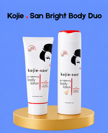 Kojie San Bright Body Duo – Ensemble de soins corporels hydratants et hydratants – Aide à nettoyer, égaliser la teinte d&