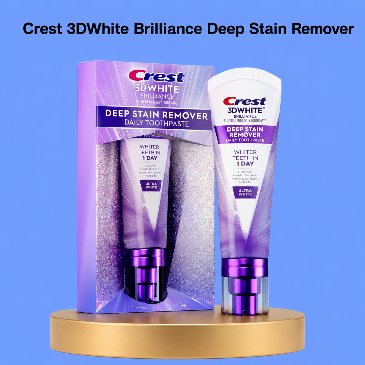 Crest 3D White Brilliance Deep Stain Remover – Groot formaat – Nieuw in Nederland – Verwijdert Diepe Tanden Vlekken, Verheldert Tanden &amp;amp; Beschermt Tandglazuur – Voor een Stralende, Witte &amp;amp; Gezonde Glimlach