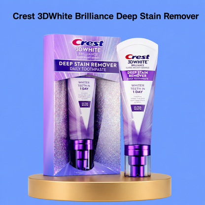 Crest 3D White Brilliance Deep Stain Remover – Groot formaat – Nieuw in Nederland – Verwijdert Diepe Tanden Vlekken, Verheldert Tanden &amp;amp; Beschermt Tandglazuur – Voor een Stralende, Witte &amp;amp; Gezonde Glimlach