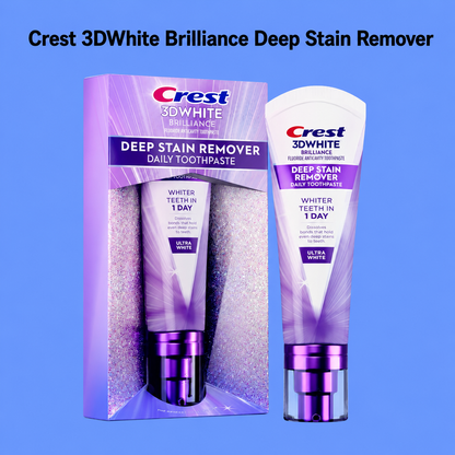 Crest 3D White Brilliance Deep Stain Remover – Groot formaat – Nieuw in Nederland – Verwijdert Diepe Tanden Vlekken, Verheldert Tanden &amp;amp; Beschermt Tandglazuur – Voor een Stralende, Witte &amp;amp; Gezonde Glimlach