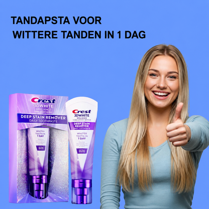 Crest 3D White Brilliance Deep Stain Remover – Groot formaat – Nieuw in Nederland – Verwijdert Diepe Tanden Vlekken, Verheldert Tanden &amp;amp; Beschermt Tandglazuur – Voor een Stralende, Witte &amp;amp; Gezonde Glimlach