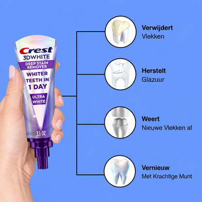 Crest 3D White Brilliance Deep Stain Remover – Groot formaat – Nieuw in Nederland – Verwijdert Diepe Tanden Vlekken, Verheldert Tanden &amp;amp; Beschermt Tandglazuur – Voor een Stralende, Witte &amp;amp; Gezonde Glimlach
