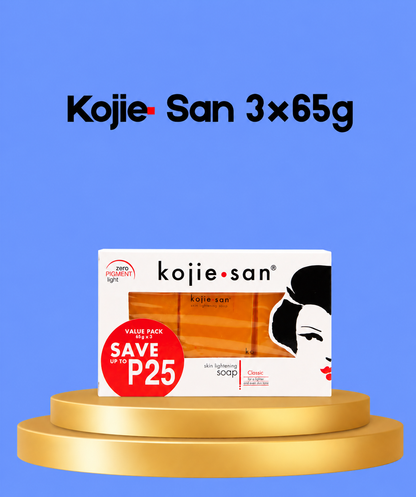 Savon éclaircissant Kojie San – 3 × 65 g – Ensemble de nettoyage et d&