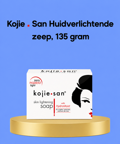 Kojie San Skin Lightening Soap – 135 g – Verhelderende &amp;amp; Hydraterende Zeep – Helpt Donkere Vlekken te verminderen, Egaliseert de Huidtint &amp;amp; Hydrateert Intensief – Voor een Gladde, Stralende &amp;amp; Gezonde Huid