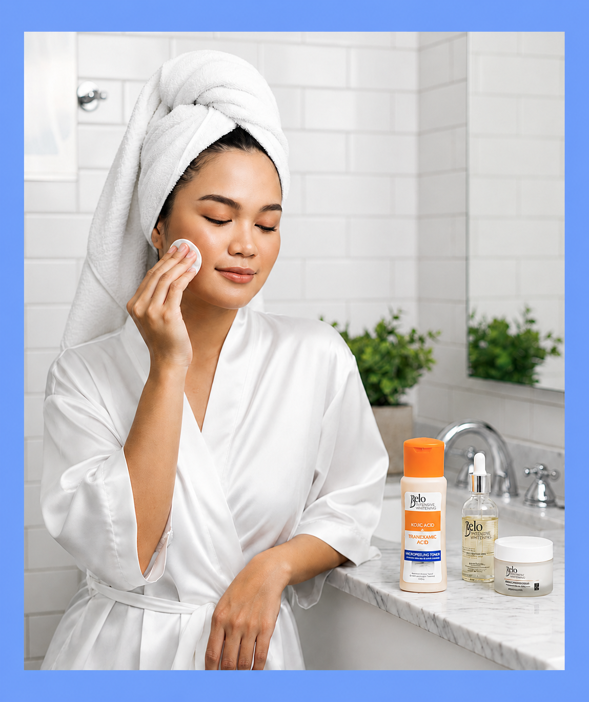 Belo Intensive Whitening Micropeeling Toner – 100 ml – Verhelderende &amp;amp; Exfoliërende Huidtoner – Helpt Donkere Vlekken te verminderen, Egaliseert de Huidtint &amp;amp; Bereidt de Huid Voor op Hydratatie – Voor een Gladde, Stralende &amp;amp; Gezonde Teint