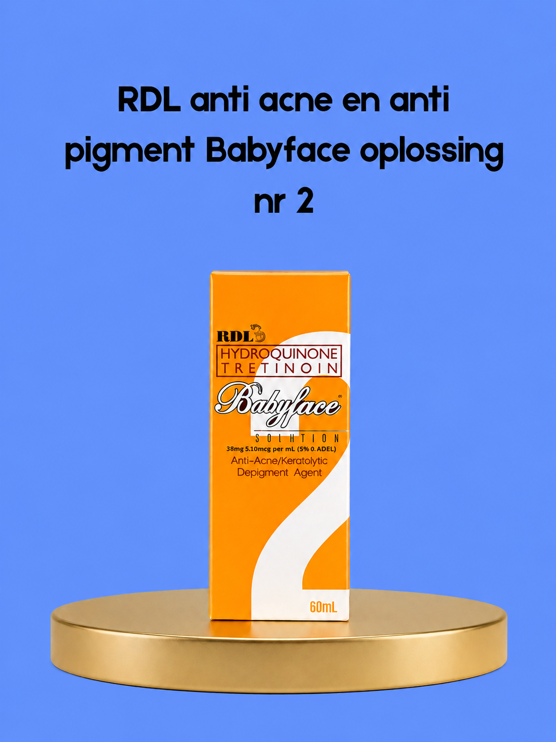 RDL Anti-Acne &amp;amp; Anti-Pigment Babyface Solution No. 2 – Geavanceerde Huidverzorging – Helpt Puistjes te verminderen, Donkere Vlekken te Egaliseren &amp;amp; Ondersteunt een Gladde, Stralende &amp;amp; Gezonde Huid