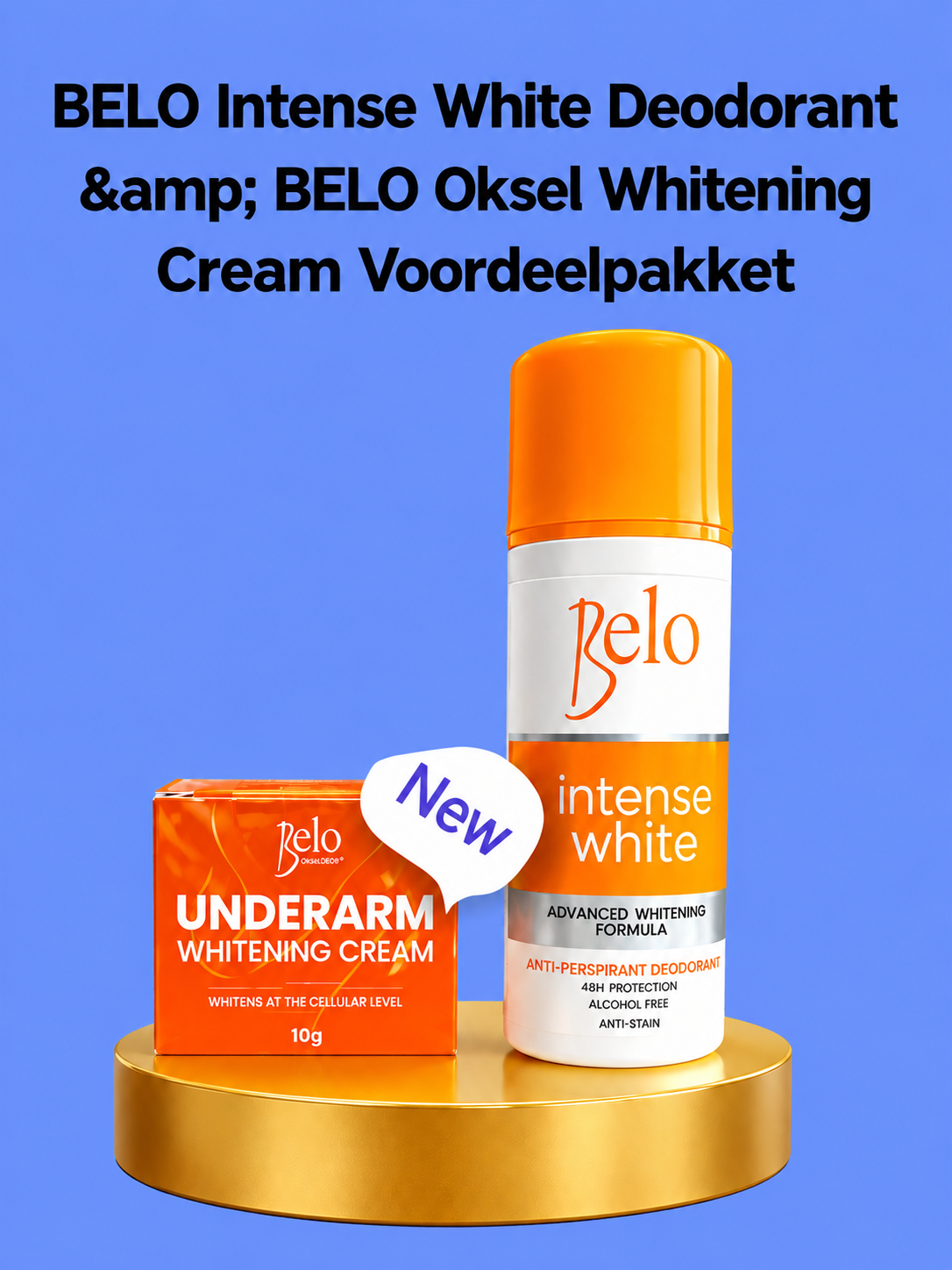 Pack économique Déodorant BELO Intense White et Crème Blanchissante pour les Aisselles BELO