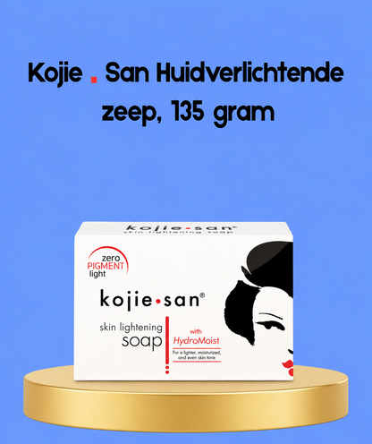 Kojie San Lightening Soap – 135 g – Verhelderende &amp;amp; Hydraterende Zeep – Helpt Donkere Vlekken te verminderen, Egaliseert de Huidtint &amp;amp; Hydrateert Intensief – Voor een Gladde, Stralende &amp;amp; Gezonde Huid