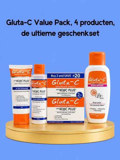 Gluta-C Value Pack, 4 producten, de ultieme geschenkset